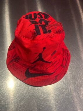 Nike Jordan Red Bucket Hat